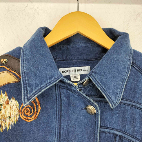 NORBERT NEL 刺繍デザイン デニムジャケット レディース JPN:40